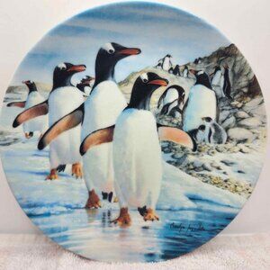 A Penguin Parade Collectible Plate Carolyn Jagodits W.S. George Limited Edition